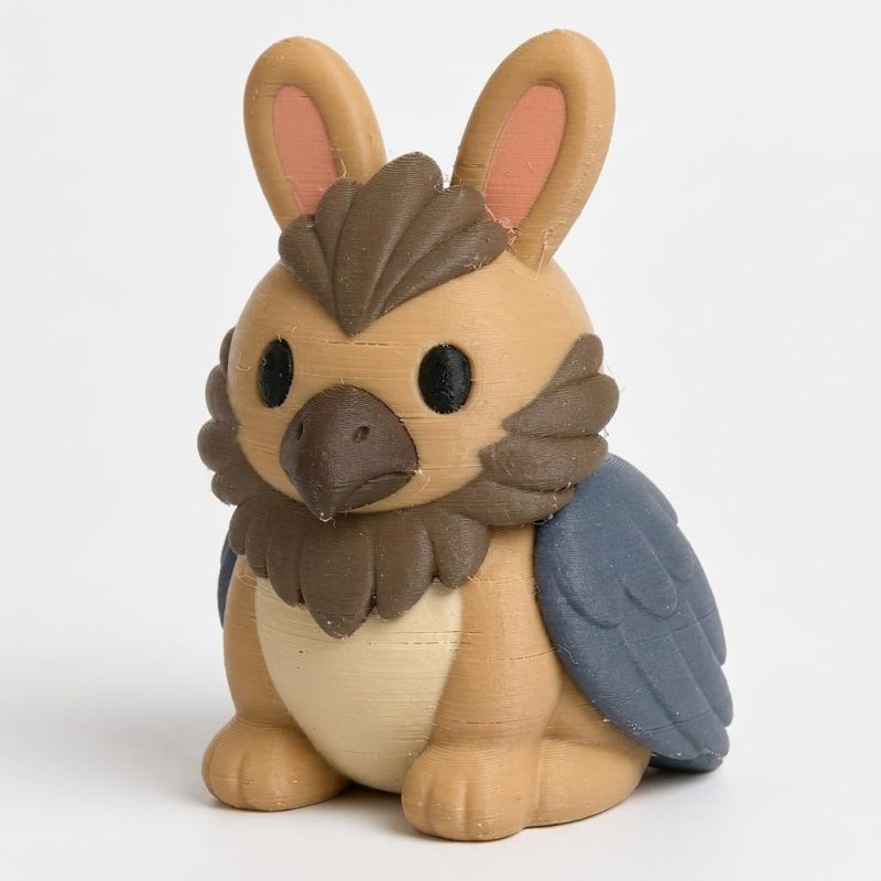 Hippogriff Bunny Collectible Figurine - Unique Desk Decor for Adults – 3D Printed in Canada