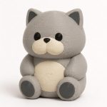 Exotic Shorthair Cat Teddy Bear Cub Collectible Figurine - Unique Desk Decor for Adults – 3D Printed in Canada