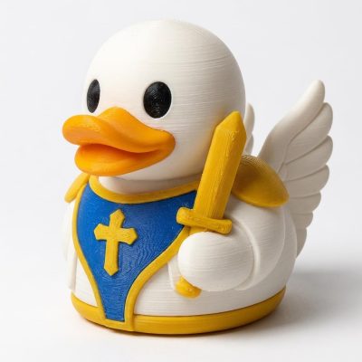 Archangel Michael Duck Collectible Figurine - Unique Desk Decor for Adults – 3D Printed in Canada — 3D Printed Ducks by 3DCentral