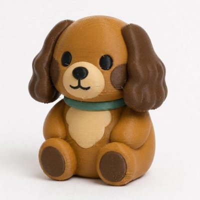 Cocker Spaniel Chonky Teddy Bear Cub Collectible Figurine - Unique Desk Decor for Adults – 3D Printed in Canada — 3D Printed Bears by 3DCentral