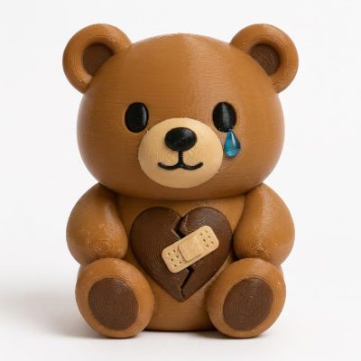 Emotional Damage Chonky Teddy Bear Cub Collectible Figurine - Unique Desk Decor for Adults – 3D Printed in Canada — 3D Printed Bears by 3DCentral