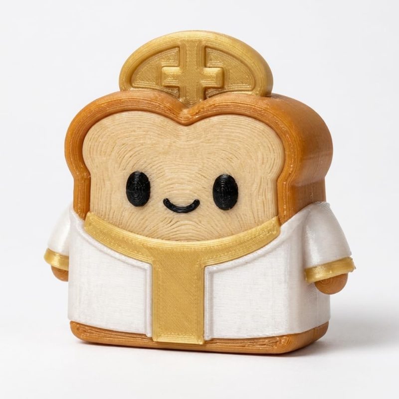 Cleric Toast Collectible Figurine - Unique Desk Decor for Adults – 3D Printed in Canada