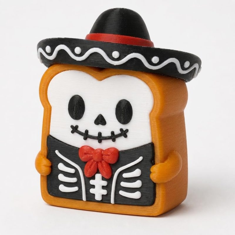 Skeleton Mariachi Toast Collectible Figurine - Unique Desk Decor for Adults – 3D Printed in Canada
