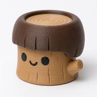 Bowl Cut Tree Stump Collectible Figurine - Unique Desk Decor for Adults – 3D Printed in Canada — 3D Printed Owls by 3DCentral