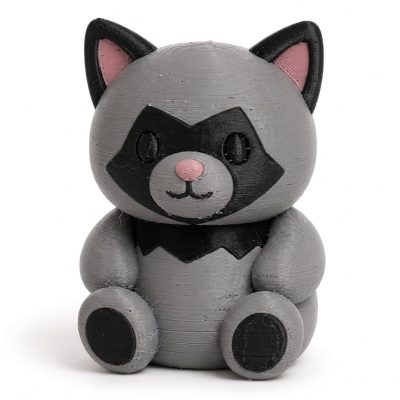 Lykoi Cat Chonky Teddy Bear Cub Collectible Figurine - Unique Desk Decor for Adults – 3D Printed in Canada — 3D Printed Cats by 3DCentral