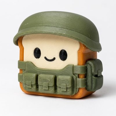 Army Toast Collectible Figurine - Unique Desk Decor for Adults – 3D Printed in Canada — 3D Printed Figurines by 3DCentral