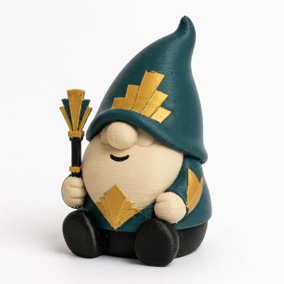 Art Deco Gnome Buddy Collectible Figurine - Unique Desk Decor for Adults – 3D Printed in Canada — 3D Printed Gnomes by 3DCentral