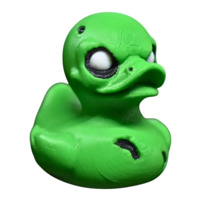Zombie Duck Figurine - Unique Horror Collectible for Desk Decor - 3D Printed in Canada