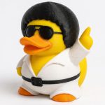 70s Disco Dancer Duck Collectible Figurine - Unique Desk Decor for Adults – 3D Printed in Canada
