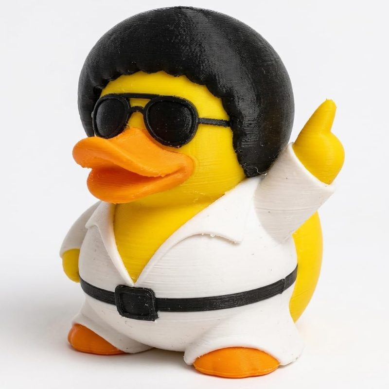 70s Disco Dancer Duck Collectible Figurine - Unique Desk Decor for Adults – 3D Printed in Canada