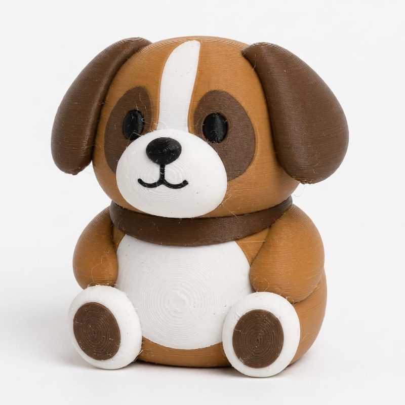 Saint Bernard Chonky Teddy Bear Cub Collectible Figurine - Unique Desk Decor for Adults – 3D Printed in Canada