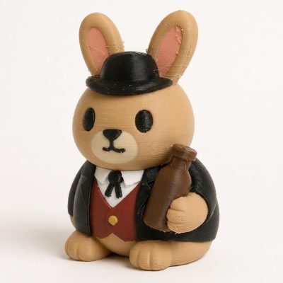 Snake Oil Salesman Bunny Collectible Figurine - Unique Desk Decor for Adults – 3D Printed in Canada — 3D Printed Bunnies by 3DCentral
