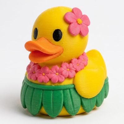 Hawaii Dancer Duck Collectible Figurine - Unique Desk Decor for Adults – 3D Printed in Canada — 3D Printed Ducks by 3DCentral