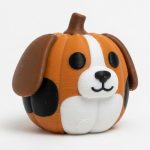 Beagle Pumpkin Collectible Figurine - Unique Desk Decor for Collectors – 3D Printed in Canada