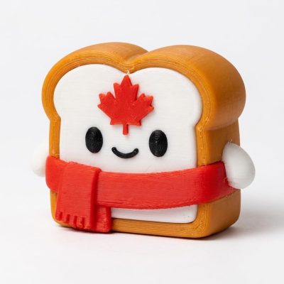 Canada Toast Collectible Figurine - Unique Desk Decor for Adults – 3D Printed in Canada — 3D Printed Figurines by 3DCentral