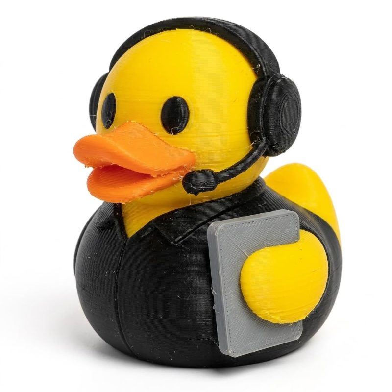 Stage Manager Duck Collectible Figurine - Unique Desk Decor for Adults – 3D Printed in Canada