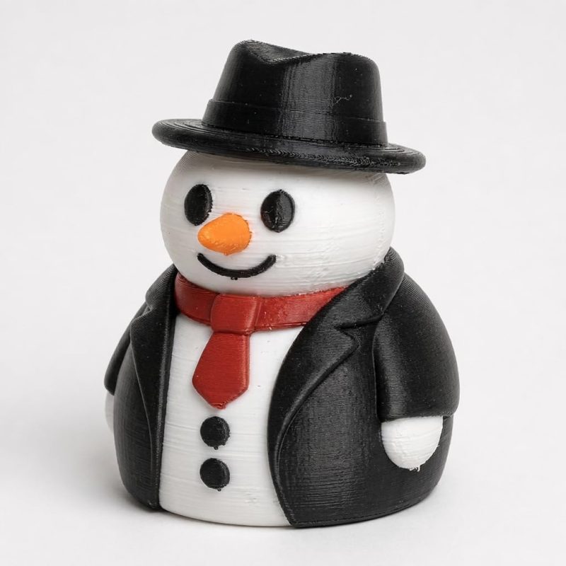 Mafia Snowman Collectible Figurine - Unique Desk Decor for Adults – 3D Printed in Canada