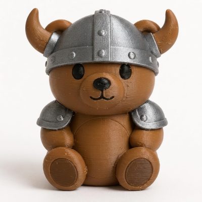 Nordic Viking Teddy Bear Cub Collectible Figurine - Unique Desk Decor for Adults – 3D Printed in Canada — 3D Printed Bears by 3DCentral