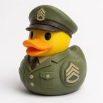 First Sergeant Duck Collectible Figurine - Unique Desk Decor for Adults – 3D Printed in Canada