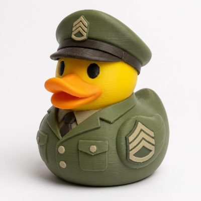 First Sergeant Duck Collectible Figurine - Unique Desk Decor for Adults – 3D Printed in Canada — 3D Printed Ducks by 3DCentral