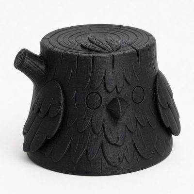 Black Raven Tree Stump Collectible Figurine - Unique Desk Decor for Adults – 3D Printed in Canada — 3D Printed Figurines by 3DCentral