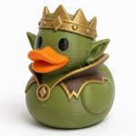 Goblin King Duck Collectible Figurine - Unique Desk Decor for Adults – 3D Printed in Canada