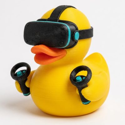 VR User Duck Collectible Figurine - Unique Desk Decor for Adults – 3D Printed in Canada — 3D Printed Ducks by 3DCentral