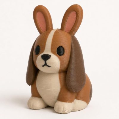 Basset Hound Bunny Collectible Figurine - Unique Desk Decor for Adults – 3D Printed in Canada — 3D Printed Bunnies by 3DCentral