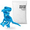 Articulated Raptor Skeleton Dinosaur Figurine – Poseable Velociraptor, Hinged Jaw, Curved Claws – Halloween Gothic Desk Decor, Collectible Gift for Adults – 3D Printed in Canada