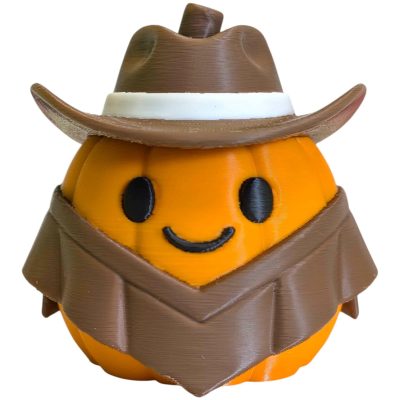 Spaghetti Western Pumpkin Collectible Figurine - Unique Desk Decor for Adults – 3D Printed in Canada — 3D Printed Seasonal by 3DCentral