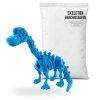 Articulated Brachiosaurus Skeleton Dinosaur Figurine – Poseable Long Neck Dino Sauropod – Halloween Gothic Desk Decor, Collectible Gift for Adults – 3D Printed in Canada