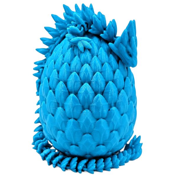 Dragon de pierres précieuses dans son œuf — dragon articulé de 33 cm