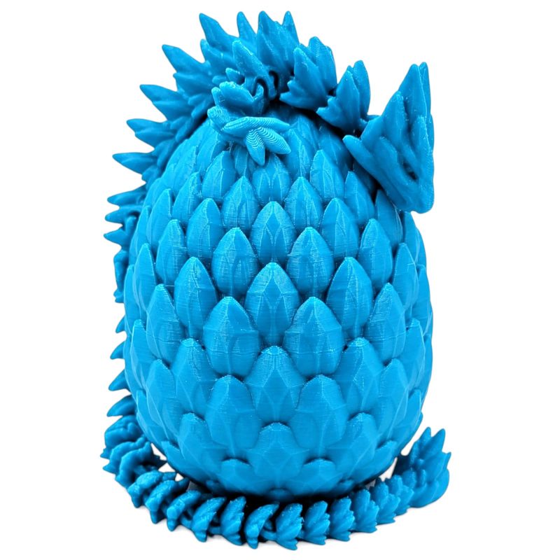 Dragon de pierres précieuses dans son œuf — dragon articulé de 33 cm